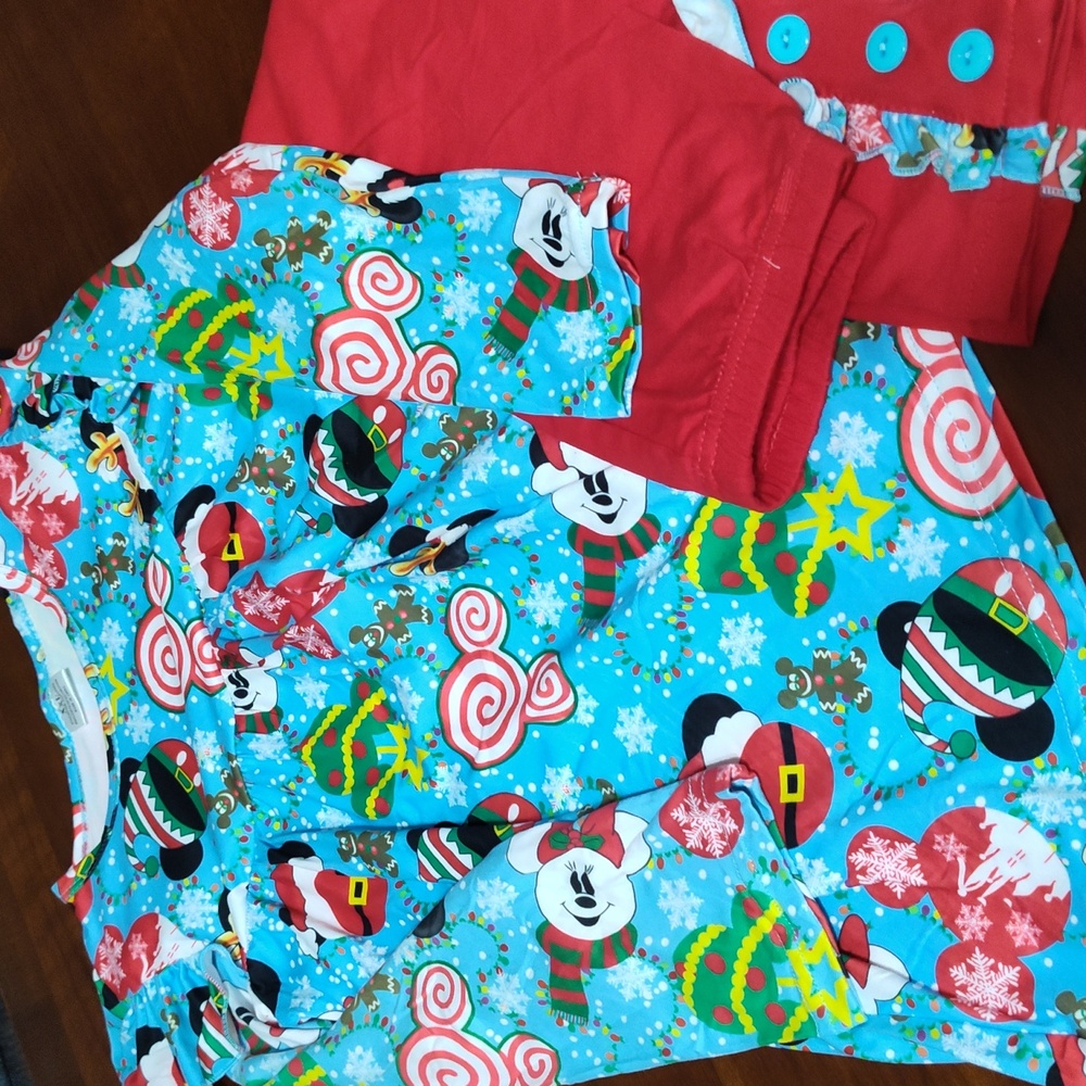 Mickey Christmas set size 7 Minnie Christmas set